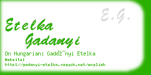 etelka gadanyi business card